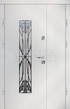 Двухстворчатая дверь МДФ со стеклом СТ-49