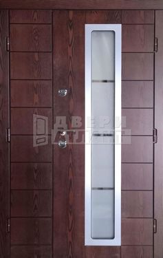 Двухстворчатая дверь МДФ со стеклом СТ-44