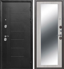 Дверь Цитадель Троя 10 см Cеребро Зеркало MAXI Белый ясень