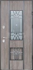 Дверь МДФ с ковкой и стеклом КВ-24