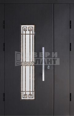 Двухстворчатая дверь Порошковое термонапыление со стеклом СТ-16