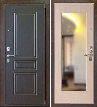 Дверь Кондор М3 в цвете венге и белёный дуб