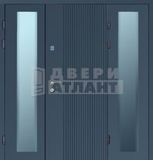 Двухстворчатая дверь МДФ со стеклом СТ-45