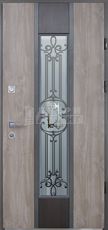 Дверь МДФ с ковкой и стеклом КВ-10