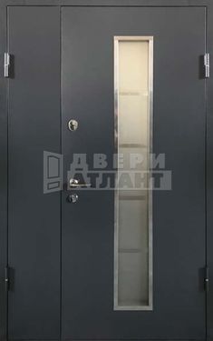 Двухстворчатая дверь Порошковое термонапыление со стеклом СТ-18