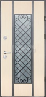 Дверь МДФ с ковкой и стеклом КВ-07
