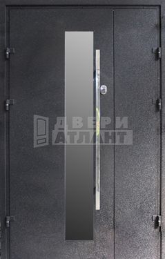 Двухстворчатая дверь Порошковое термонапыление со стеклом СТ-15
