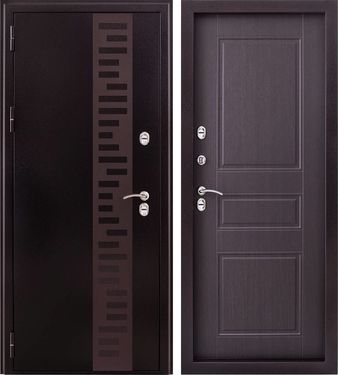 Заводские двери ТТ G301 в цвете Венге с терморазрывом