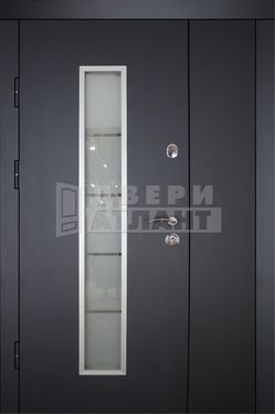 Двухстворчатая дверь МДФ со стеклом СТ-36